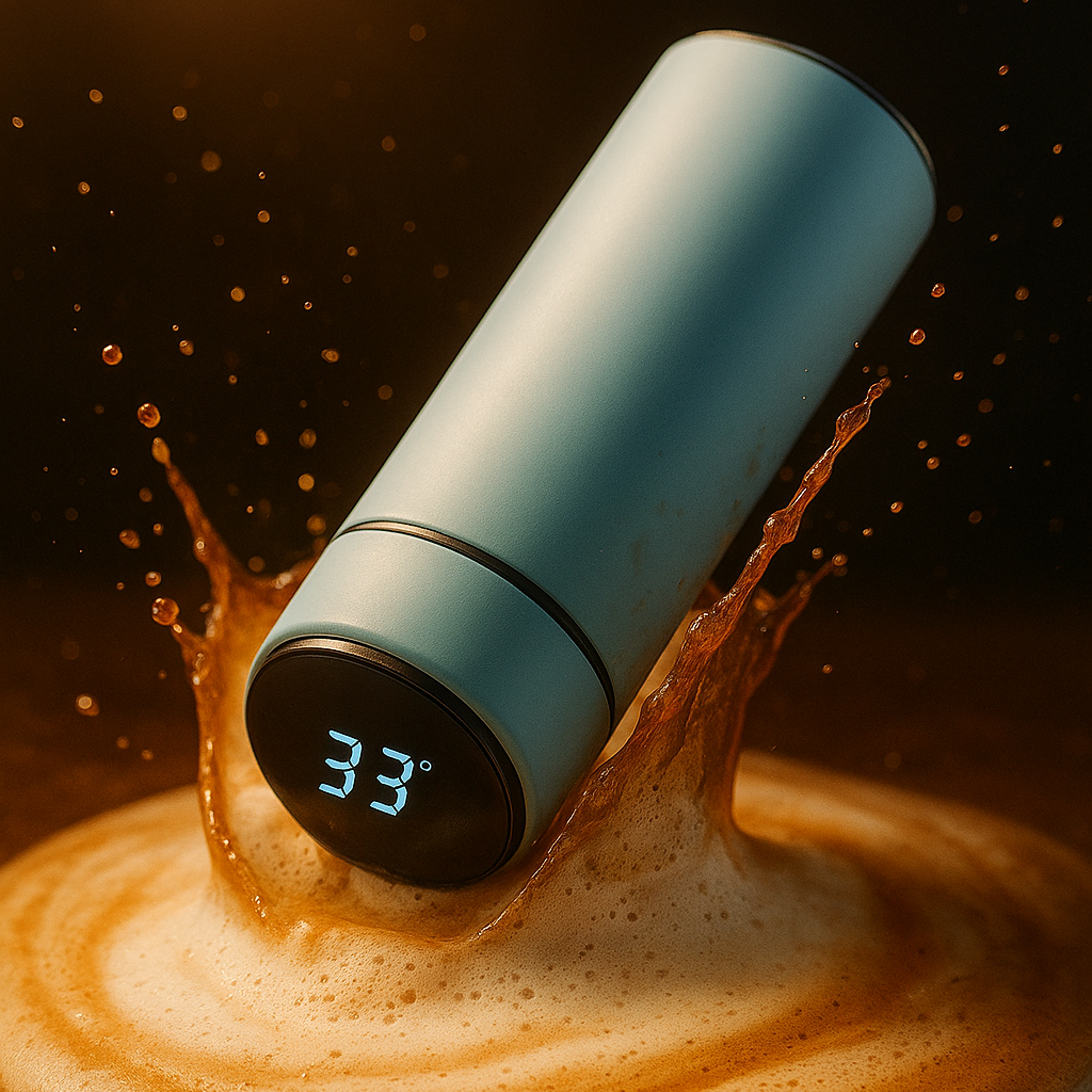 Thermosflasche mit Temperaturanzeige