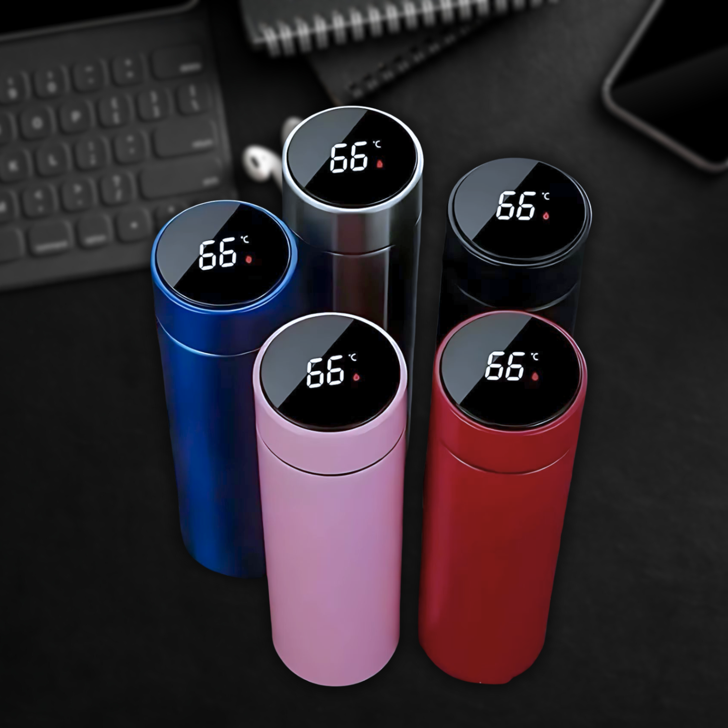 Thermosflasche mit Temperaturanzeige